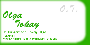 olga tokay business card